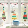 Cartoon Christmas Tree Gifts Wall Stickers For Kids Rooms Store Window Home Decor New Year Mural Art PVC Wall Decals