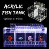 Acrylic Aquarium Transparent Baby Betta Fish Tank Desktop Aquarium Filter Breeding Box Hatchery Isolation Aquatic Pet Supplies
