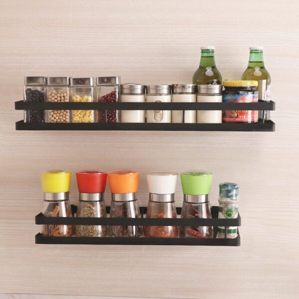 Condiment Storage Rack Kitchen Wall-mounted Hanger Multifunction Spice Seasoning Holder