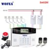 Free shipping Wofea IOS Android APP Control Wireless Home Security GSM Alarm System two way Intercom SMS notice for power off