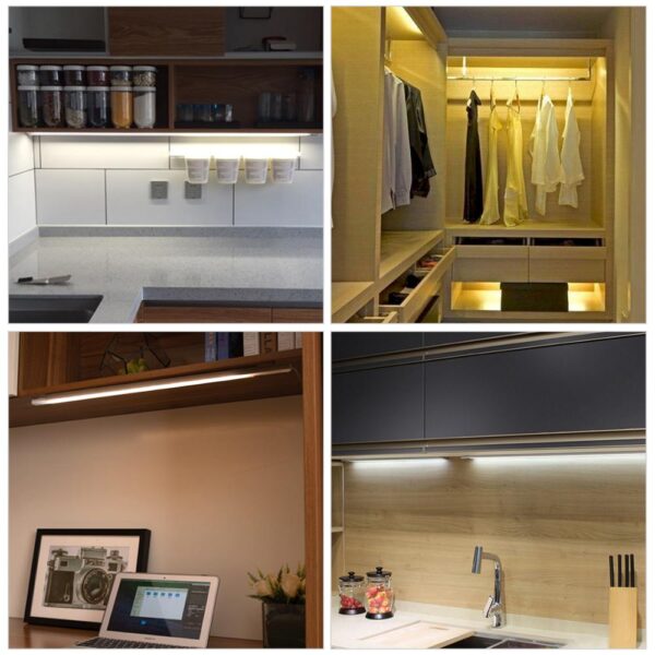 Hand Sweep Switch LED Under Cabinet Kitchen Light Bedroom Wardrobe Closet Night Lights 30/40/50cm LED Bar Light Cocina Home Lamp