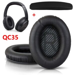 Replacement Ear pads Cushion Earmuffs Earpads with Headband For BOSE QC35 for QuietComfort 35 & 35 ii Headphones